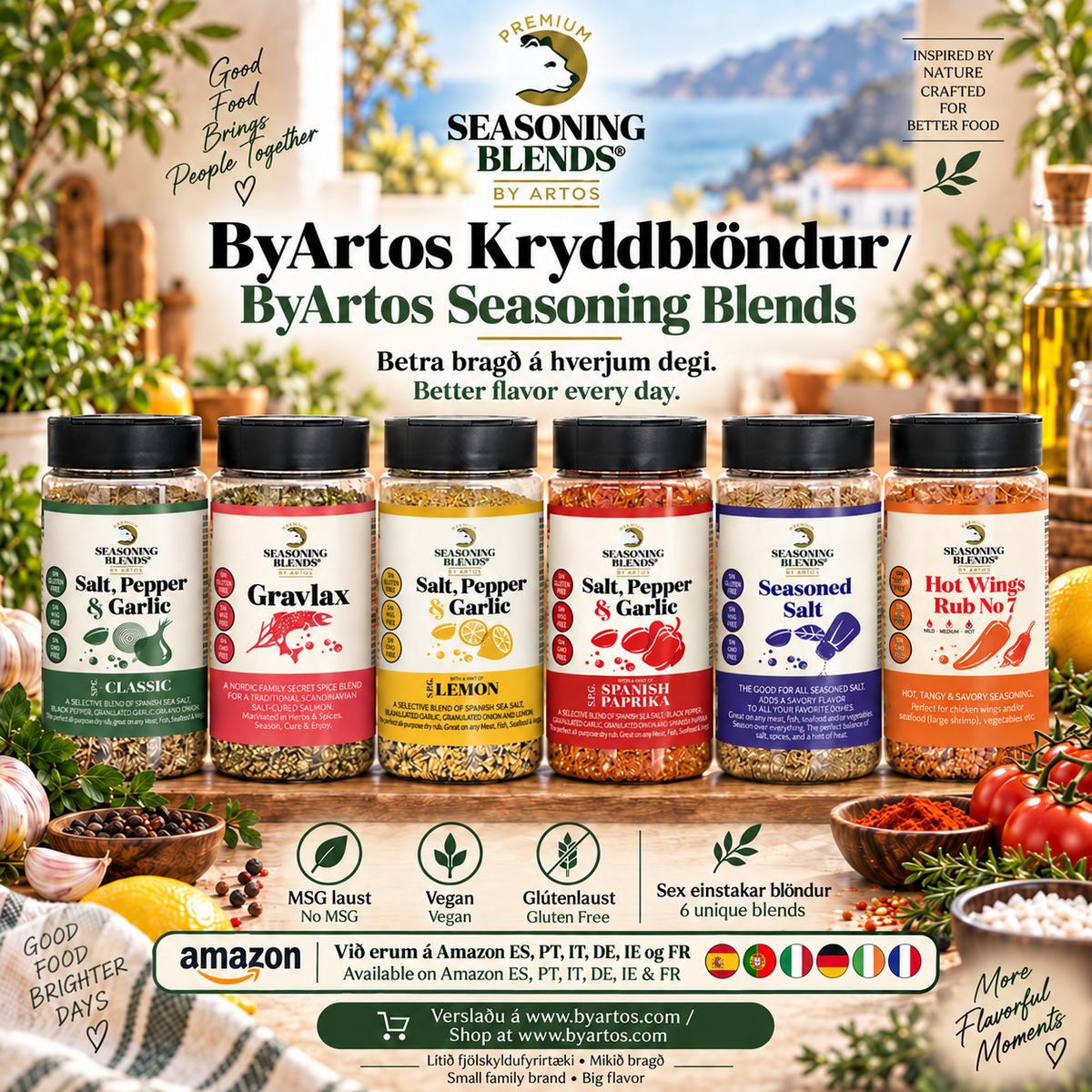 Six Bold Flavors...