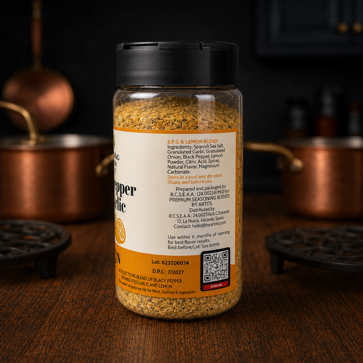Salt, Pepper, Garlic and Lemon