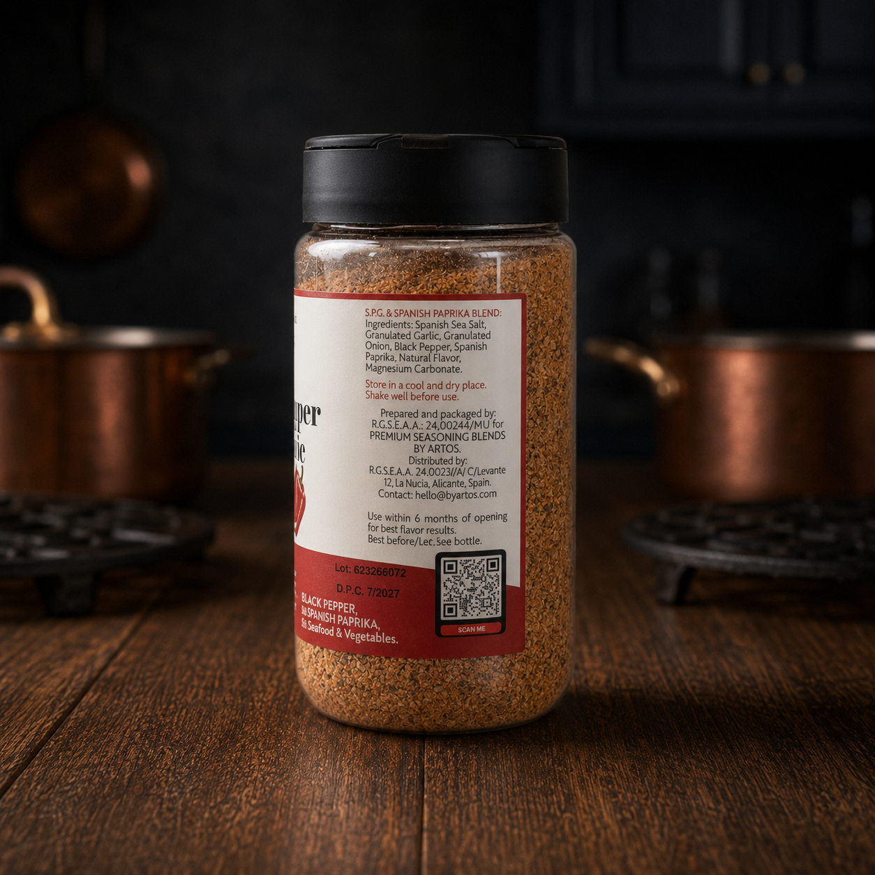 Salt, Pepper, Garlic and Spanish Paprika
